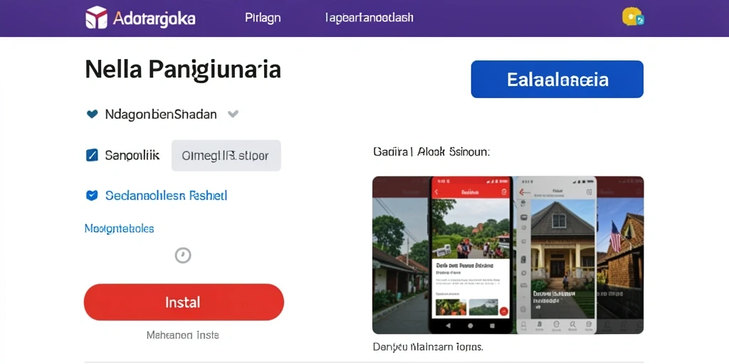 Tampilan awal yang menarik dan mudah dipahami.